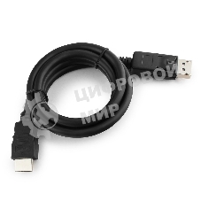Кабель DisplayPort-HDMI Gembird/Cablexpert 1м, 20M/19M, черный, экран, пакет