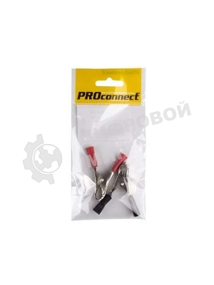 Зажим крокодил Rexant, длина 50 мм, ток 10A, 2 шт., пакет БОПП