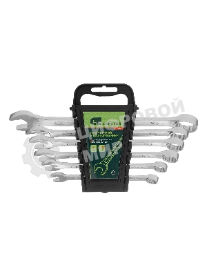 Набор ключей комбинированных Сибртех, 8 - 17 мм, CrV, 6 шт.