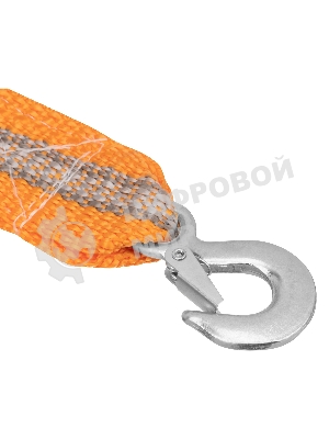 Трос буксировочный Stels 54383 10 тонн, 2 крюка, сумка на молнии, россия