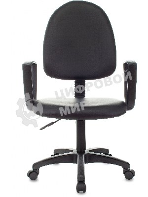 Кресло Бюрократ CH-1300N/OR-16 черный, экокожа, 120 кг, механизм качания