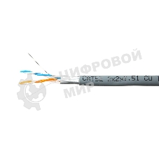 Кабель SkyNet Premium FTP indoor 2x2x0,51, медный, FLUKE TEST, кат.5e, однож., 305 м, box, серый