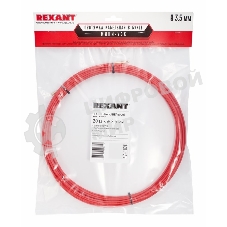 Протяжка кабельная Rexant (мини УЗК в бухте), стеклопруток, d=3,5мм, 20м красная