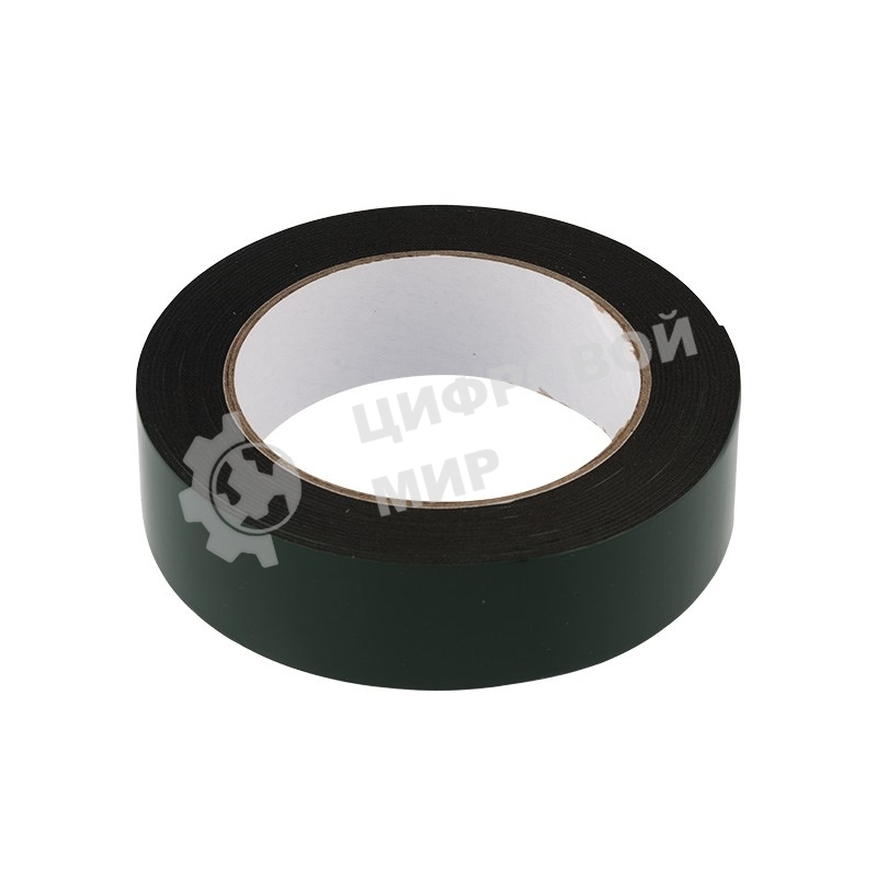 Двухсторонний скотч Rexant, черная, вспененная ЭВА основа, 30 мм, ролик 5 м