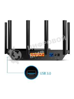 Роутер TP-Link Archer AX73 AX5400 Dual Band Wireless Gigabit Router, 1.5 GHz Tri-Core CPU, 1 GE WAN + 4 GE LAN ports, 1× USB 3.0 Port, support 1024-QAM, OFDMA, MU-MIMO, Airtime Fairness, Beamforming, 160MHz Channel Width, come with HomeShieldTM, support Russia PPTP/L2TP/PPPoE