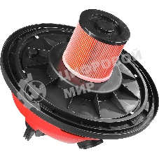 Строительный пылесос Зубр ПУ-60-1400 М4 серый/красный, 1400 Вт, уборка сухая/влажная/выдув, пылесборник мешок/контейнер, 60 л