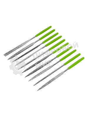 Набор надфилей алмазных Сибртех, 140х50х3, 10 шт.