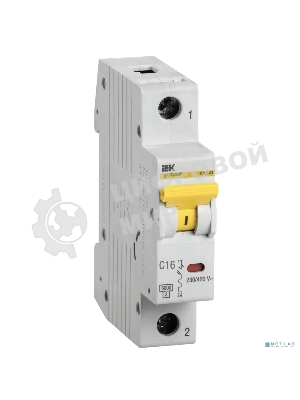 Выключатель автоматический однополюсный ВА47-60M 1Р 16А 6кА С MVA31-1-016-C IEK