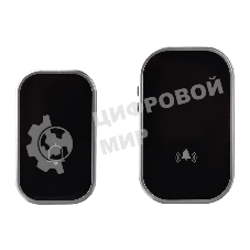 Беспроводной дверной звонок с цифровым кодированием 38 мелодий 200м IP44 черный REXANT