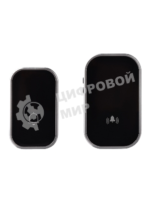 Беспроводной дверной звонок с цифровым кодированием 38 мелодий 200м IP44 черный REXANT