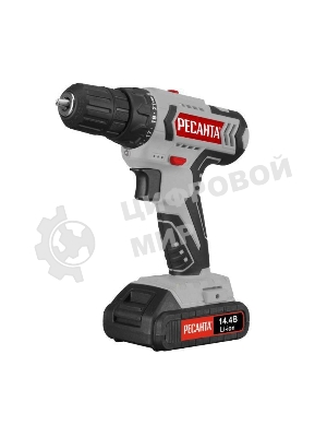 Дрель-шуруповерт Ресанта ДА-14-2ЛК, 14,4 В, 2 Ач, 45 Нм, щеточный