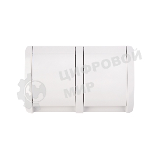 Блок горизонтальный 2 розетки Kranz INDUSTRIAL IP54 с заземлением, о/у, белый