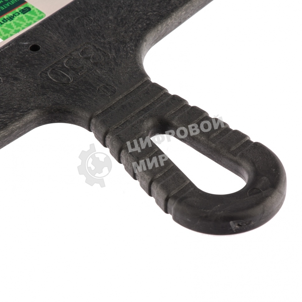 Шпатель из нержавеющей стали Сибртех 350 мм, зуб 10х10 мм, пластмассовая рукоятка