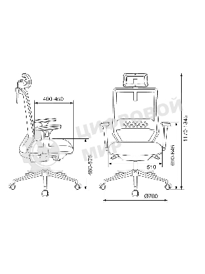 Кресло Бюрократ MC-612N-H TW-01 черный, сетка, подголовник