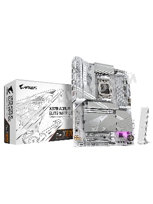 Материнская плата Gigabyte X870 AORUS ELITE WIFI7 ICE, AM5, AMD X870, 4xDDR5, 4xSATA, 4xM.2, 1xPCI-E 5.0 x16, 1xPCI-E 4.0 x4, 1xPCI-E 3.0 x2, 1xHDMI, 1x 2.5Gb LAN, 2xUSB-C 4.0, 2xUSB 3.2 Gen 2, 4xUSB 3.2 Gen 1, 4xUSB 2.0, 2x3.5 мм, 7.1, ATX