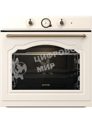 Встраиваемая электрическая духовка GORENJE/раиваемая электрическая духовка,ширина 60 см,объем 77л,пиролитическая эмаль,слоновая кость