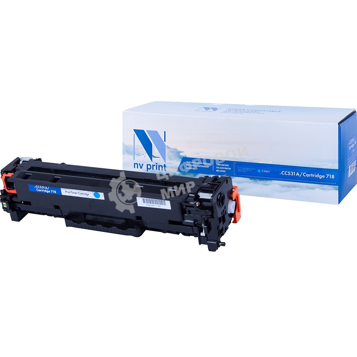 Картридж лазерный NVPrint совместимый HP CC531A/Canon718 Cyan для LJ Color CP2025/Canon i-SENSYSLBP-7200C(2800k)