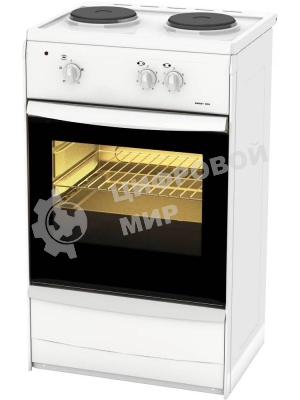 Плита электрическая Darina S EM 521 404 W белый/черный, конфорок 2 шт, духовка 45 л, 50 см x 85 см x 41 см