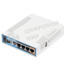 Сетевое оборудование MikroTik RB962UiGS-5HacT2HnT Роутер 2.4+5ГГц, 802.11a/b/g/n/ac, 5x Ethernet 1G, 1x SFP