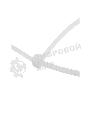 Хомут-стяжкa нейлоновая с тройным замком Rexant 400x7,6 мм, белая, упаковка 100 шт.