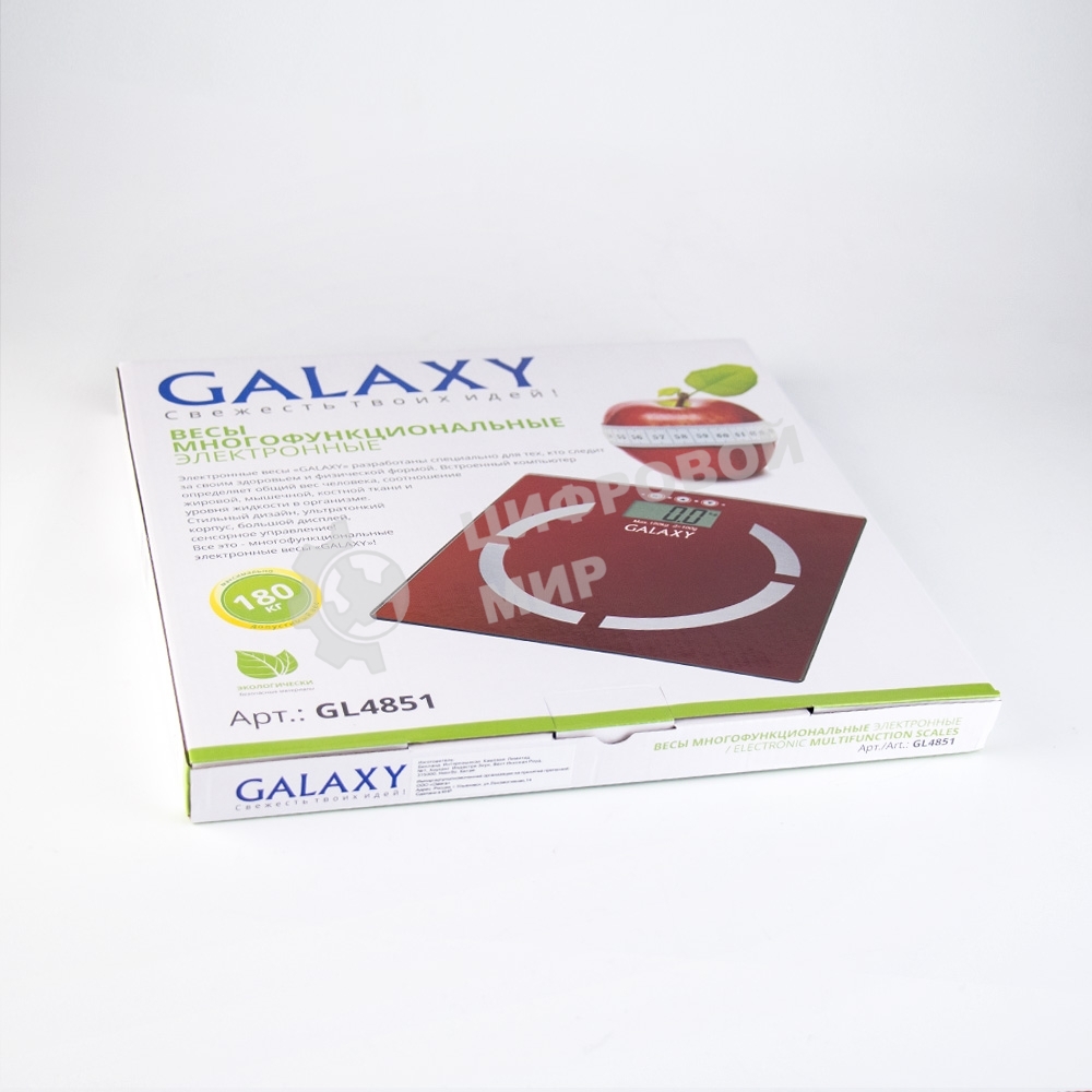 Весы многофункциональные Galaxy GL 4851, красный, электронные, эл. пит. 