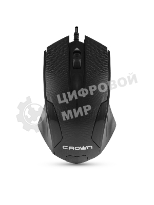 Мышь проводная Crown CMM-100 черный, 1000 dpi, USB, кнопки - 3