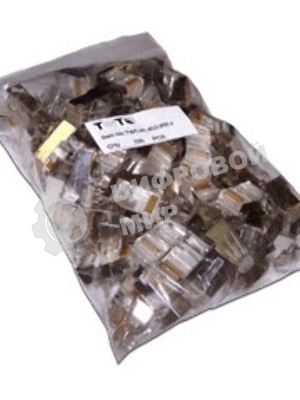 Коннектор LANMASTER RJ45 STP 8P8C, универсальный, cat.6, 100 шт.