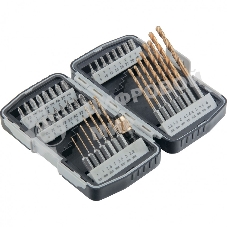 Набор бит Matrix и сверл магнитный адаптер crv в пласт. боксе 40шт.