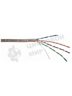 Кабель TWT UTP, серии XS, 4 пары, Кат.5e, PVC, серый, 100 метров