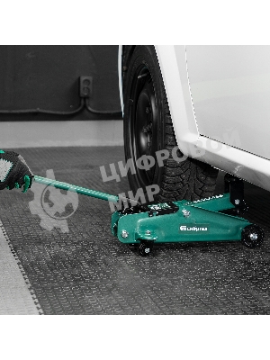 Домкрат гидравлический подкатной, Сибртех 2 т, 135-320 мм, в пластиковом кейсе