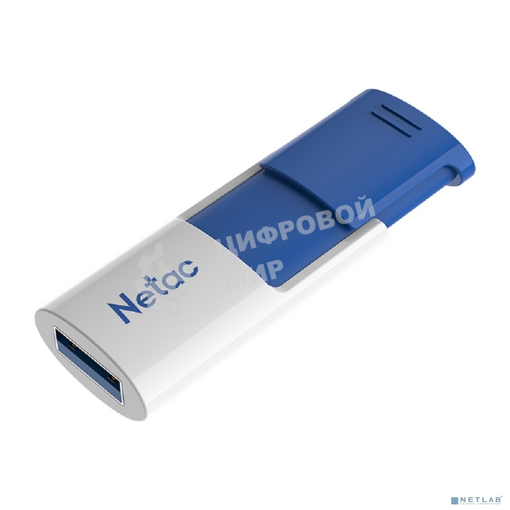 Флешка USB Netac U182 Blue (NT03U182N-064G-32BL), 64Gb, USB 3.0, R/W 70/30, белый/синий