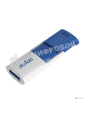 Флешка USB Netac U182 Blue (NT03U182N-064G-32BL), 64Gb, USB 3.0, R/W 70/30, белый/синий