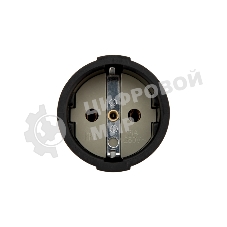 Розетка разборная Евро с з/к 16А черная Rexant