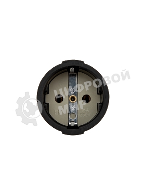 Розетка разборная Евро с з/к 16А черная Rexant