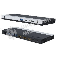 USB-концентратор Docking Station WAVLINK USB-C 4K Universal/85W PowerDelivery/2xUSB3.0/2xUSB2.0/1xUSB C/1xDP 4K 30HZ/1xHDMI 4K 30HZ/1xVGA/1xGigabit LAN/1xAudio In/Out/1xSD/Micro SD CardReader