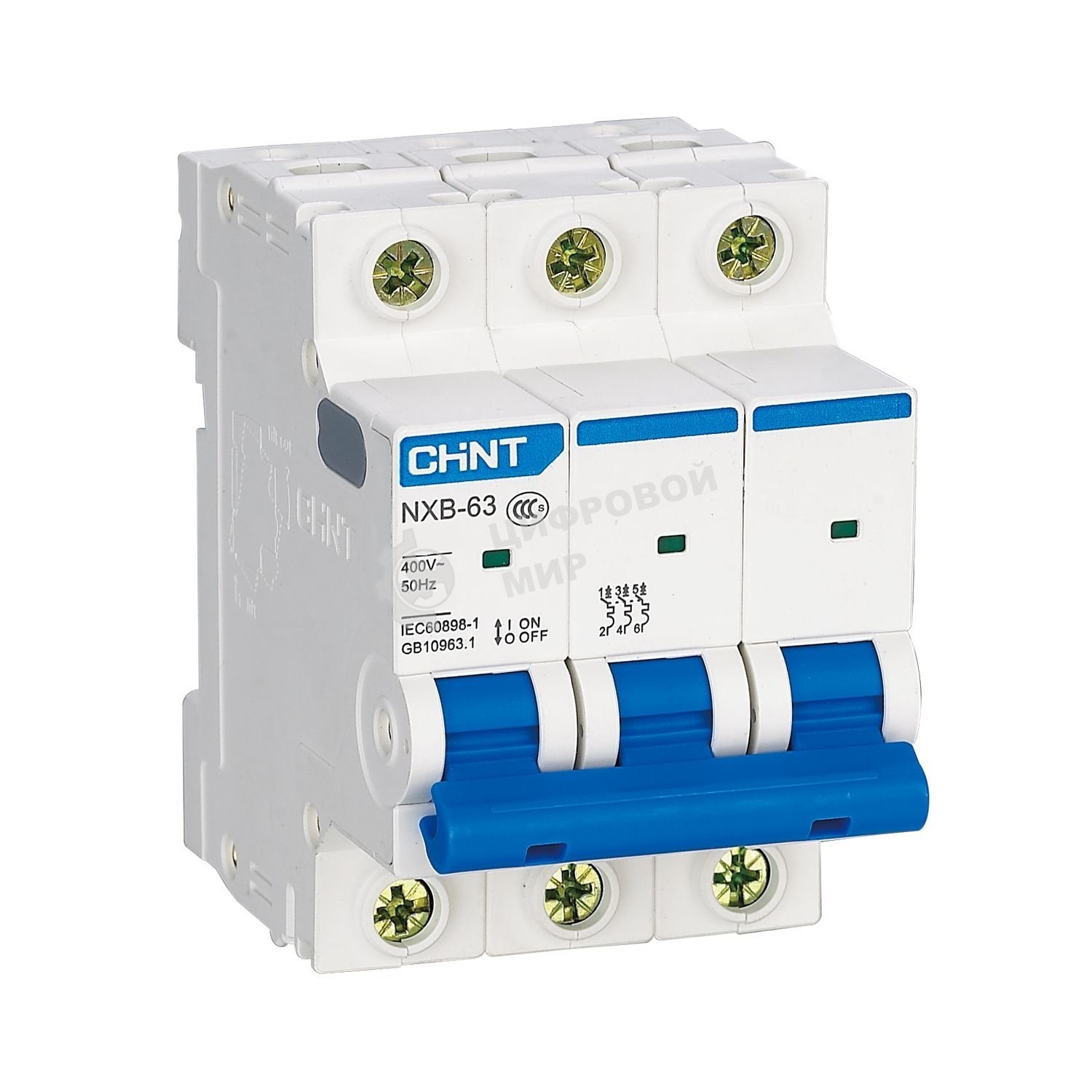 Выключатель автоматический CHINT 3п C 20А 4.5кА NXB-63S