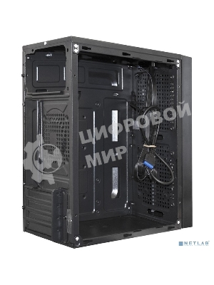 Компьютерный корпус Minitower ExeGate mEVO-9302-RGb-700W-12 (mATX, БП 700NPX с вент. 12см, 2хUSB+1хUSB 3.0, HD аудио, черный с RGb подсветкой)