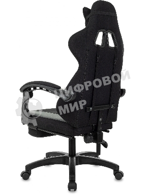 Кресло Zombie Weaver черный/серый, ткань, подголовник, подставка для ног