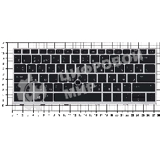 Клавиатура для ноутбука HP Elitebook 730 G5 735 G5 830 G5 836 G5 черная с серой рамкой и подсветкой