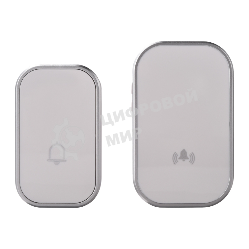 Беспроводной дверной звонок с цифровым кодированием 38 мелодий 200м IP44 белый REXANT