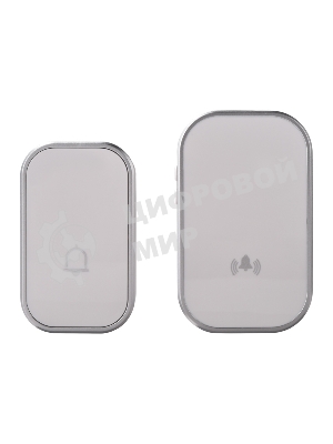 Беспроводной дверной звонок с цифровым кодированием 38 мелодий 200м IP44 белый REXANT