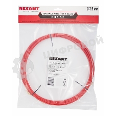 Протяжка кабельная Rexant (мини УЗК в бухте), стеклопруток, d=3,5мм, 15м красная