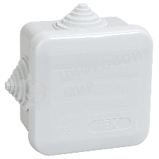 Коробка распаячная ОП 70х70х40 IP44 КМ41236 (4 гермоввода) IEK UKOZ11-070-070-040-K41-44