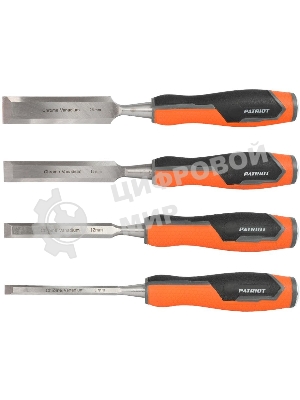 Набор стамесок PATRIOT, CrV, 4 шт: 6, 12, 19, 25мм
