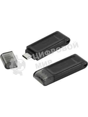 Флешка USB Kingston DataTraveler DT70 (DT70/64Gb), 64Gb, USB Type-C 3.2, R/W 70/45, черный