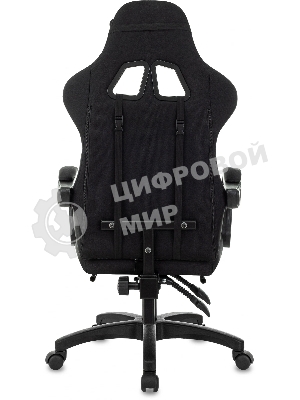 Кресло Zombie Weaver черный/серый, ткань, подголовник, подставка для ног