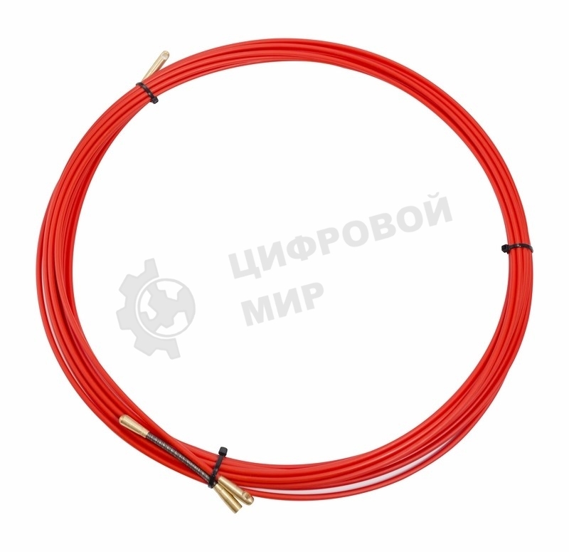 Протяжка кабельная Rexant (мини УЗК в бухте), стеклопруток, d=3,5 мм 10 м, красная