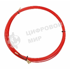 Протяжка кабельная Rexant (мини УЗК в бухте), стеклопруток, d=3,5 мм 10 м, красная