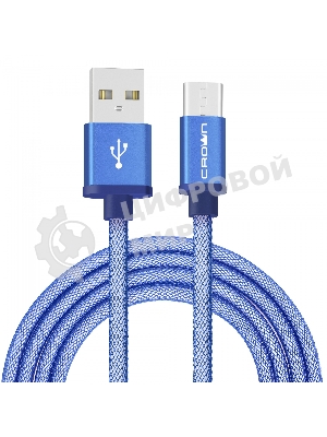 Кабель Crown USB - USB Type-C CMCU-3072C blue