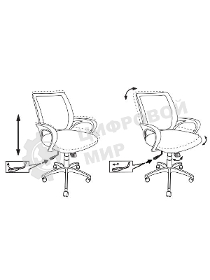 Кресло Бюрократ CH-695N/SL/BL/TW-11 синий/черный, сетка, 120 кг, механизм качания